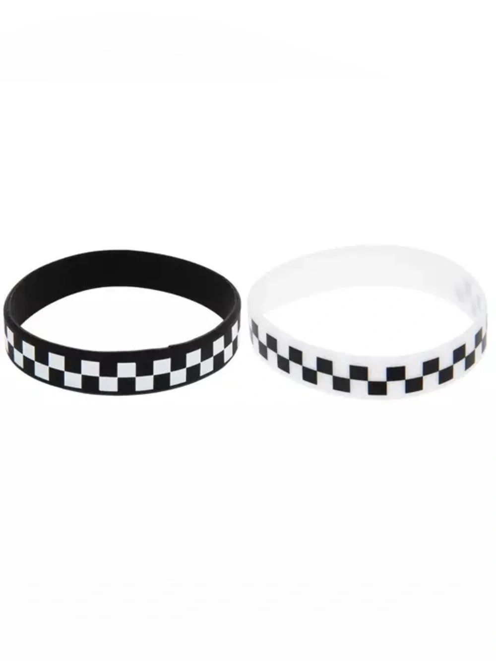 New 20 Black & White Check Silicone Bracelets Checkerboard Silicone Bracelet Set